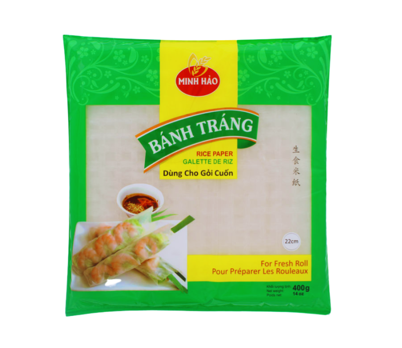 Minh Hao Rispapper För Vårrullar 22x22cm 400g